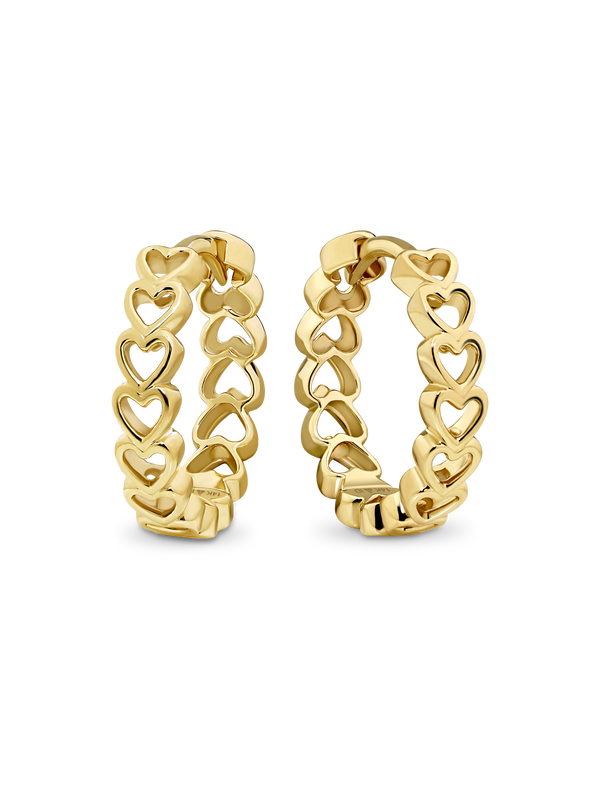 Open Heart Hoop Earrings