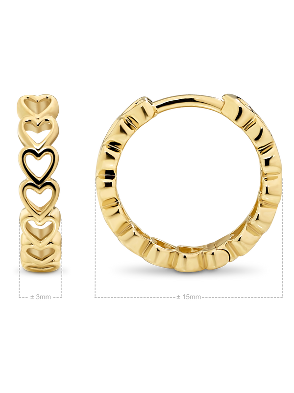 Open Heart Hoop Earrings