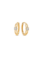 Love Knot Round Lab Grown Diamond Hoop Earrings in 14K Gold