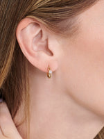 Love Knot Round Lab Grown Diamond Hoop Earrings in 14K Gold