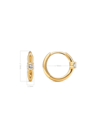 Love Knot Round Lab Grown Diamond Hoop Earrings in 14K Gold