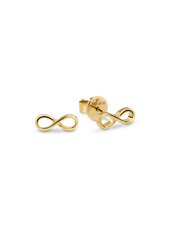 Devata Infinity Stud Earrings in 14K Gold