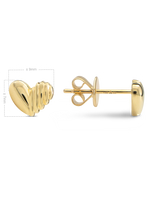 DEVATA Gold Sweet Heart 9x7mm Stud Earrings