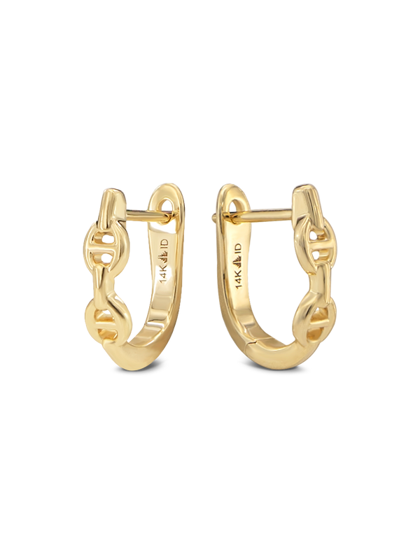 Mariner Anchor Hoop Earrings