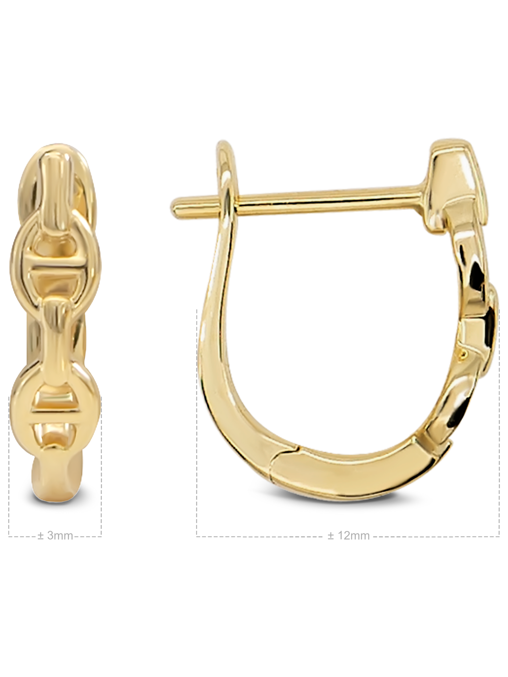 DEVATA Gold Valentino Hoop Earrings