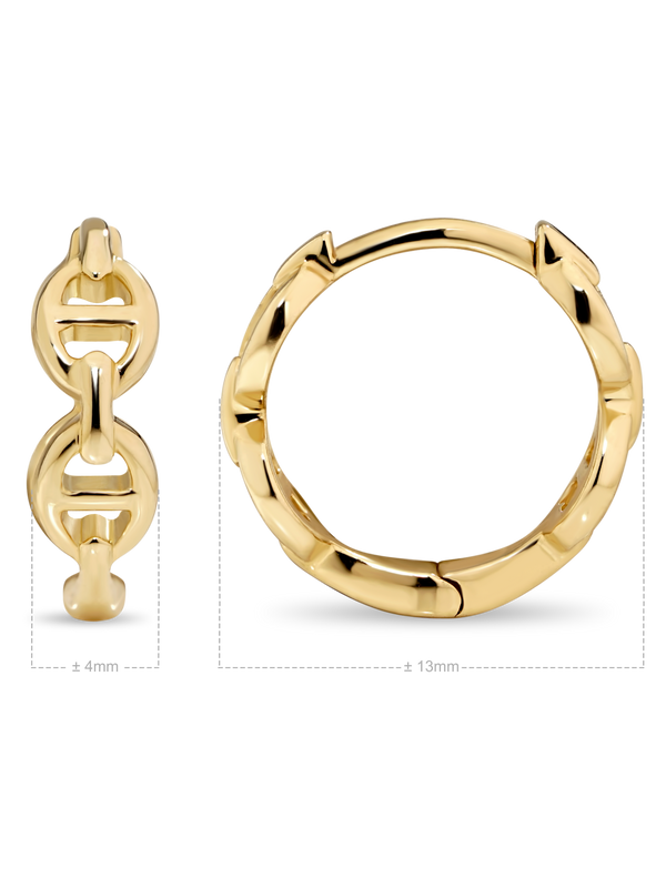 Mariner Anchor Hoop Earrings