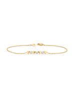 Heart Round Lab Grown Diamond Chain Bracelet in 14K Gold