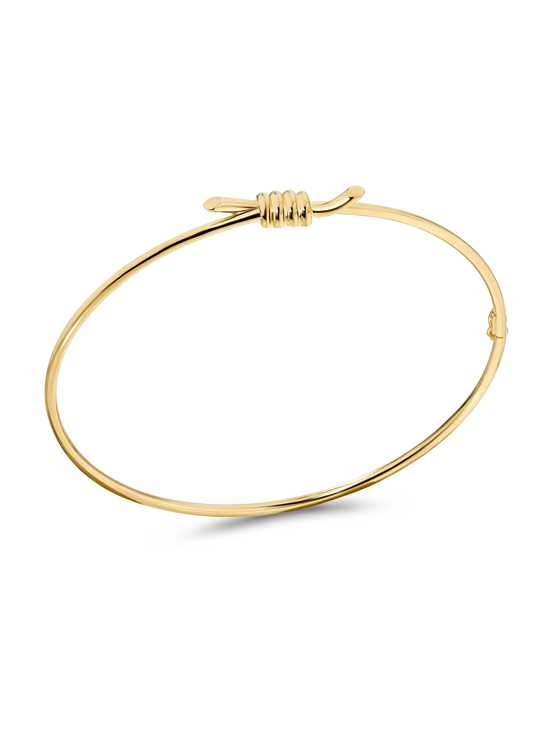 Devata Love Knot Bangle Bracelet in 14K Gold