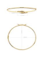 Devata Love Knot Bangle Bracelet in 14K Gold