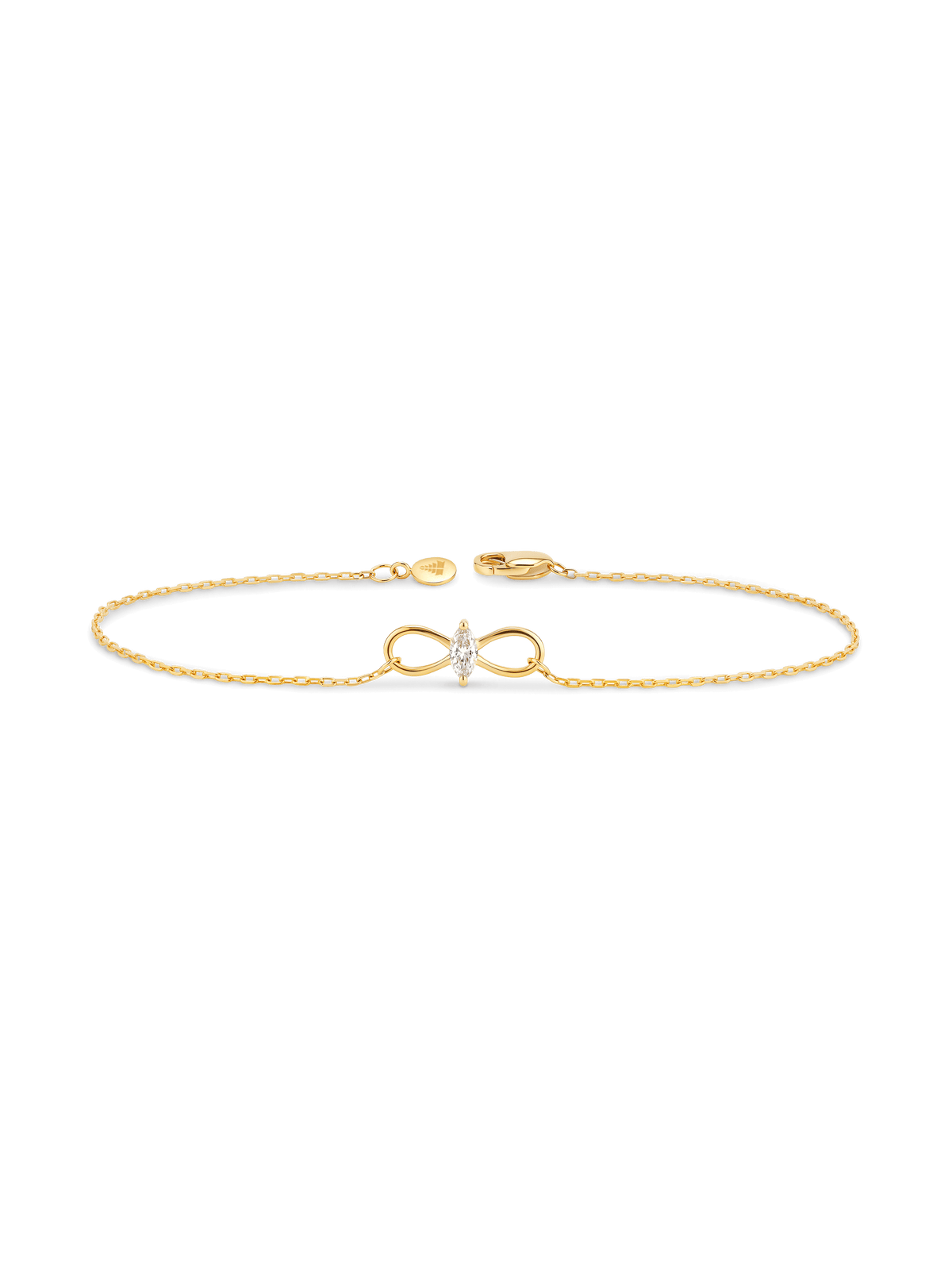 Infinity Marquise Lab Grown Diamond Chain Bracelet in 14K Gold