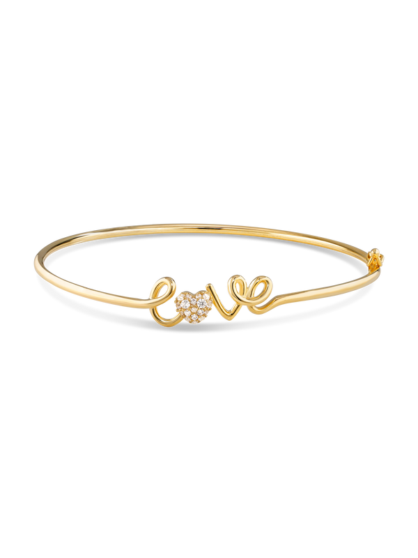 Love Script Bangle Bracelet