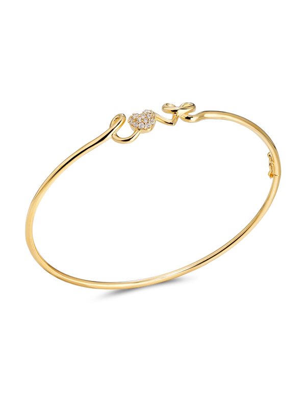 Love Script Bangle Bracelet