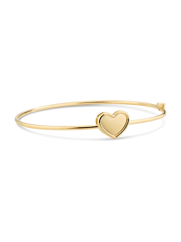 Devata Sweet Heart Bangle Bracelet in 14K Gold
