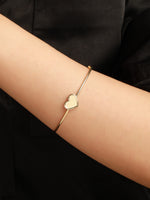 Devata Sweet Heart Bangle Bracelet in 14K Gold