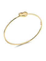 Devata Sweet Heart Bangle Bracelet in 14K Gold