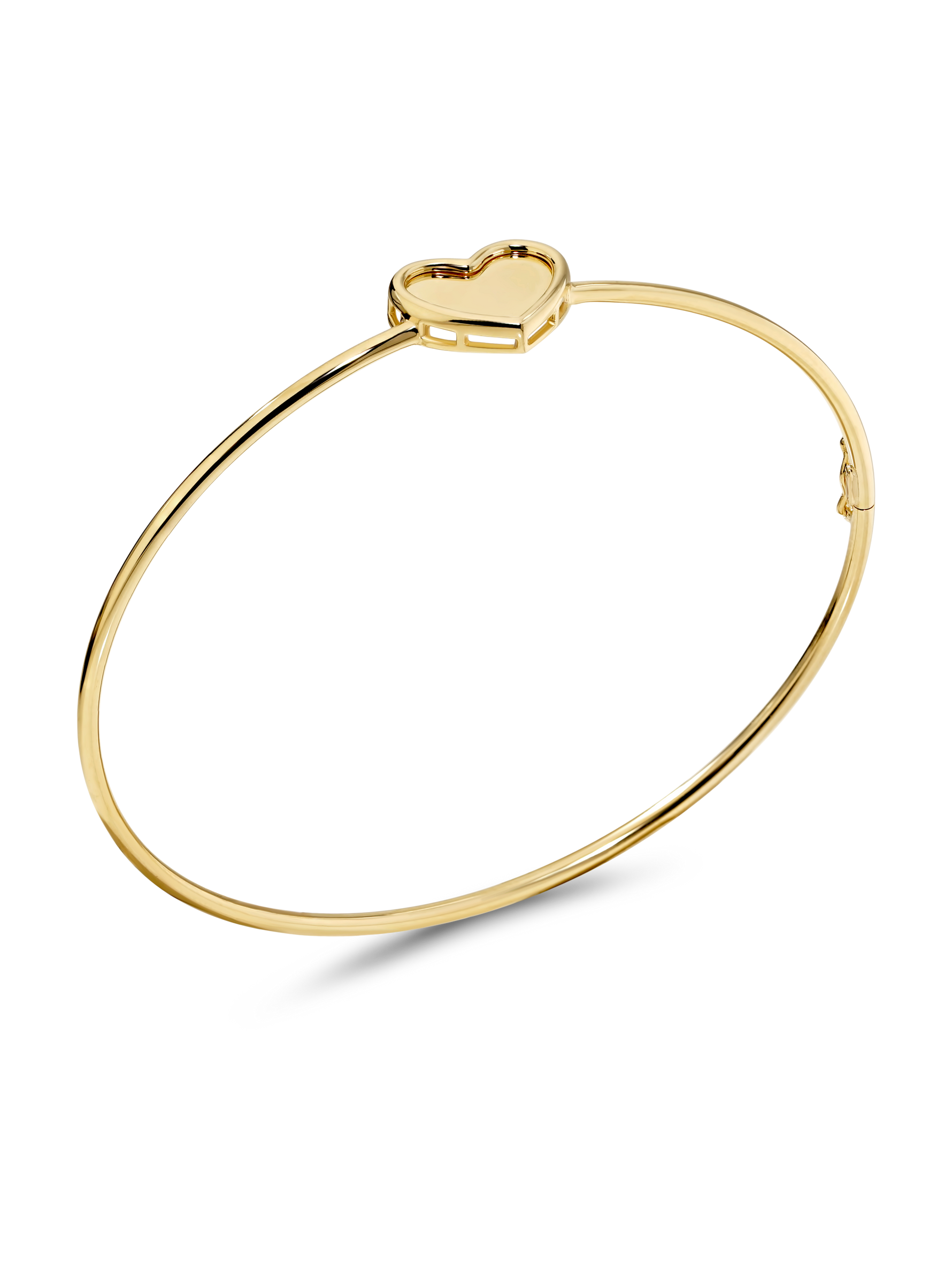 Devata Sweet Heart Bangle Bracelet in 14K Gold