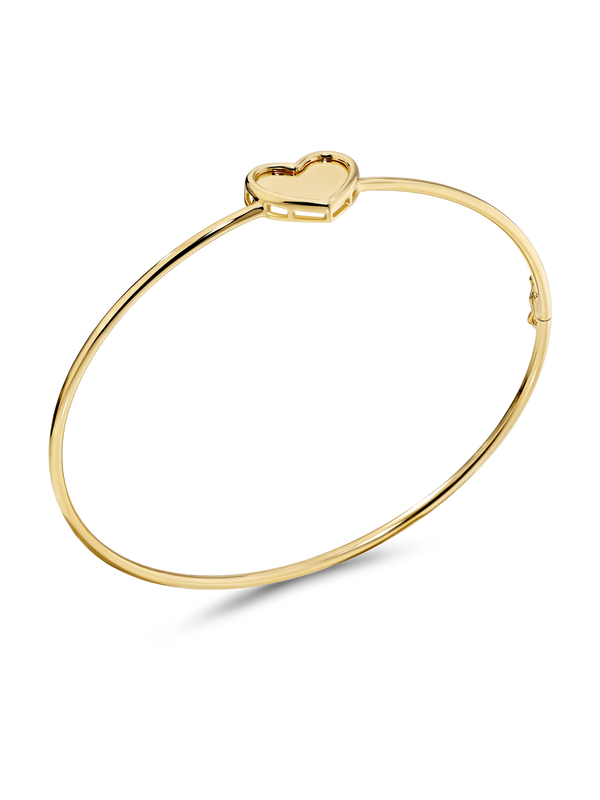 Devata Sweet Heart Bangle Bracelet in 14K Gold