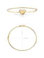 Devata Sweet Heart Bangle Bracelet in 14K Gold