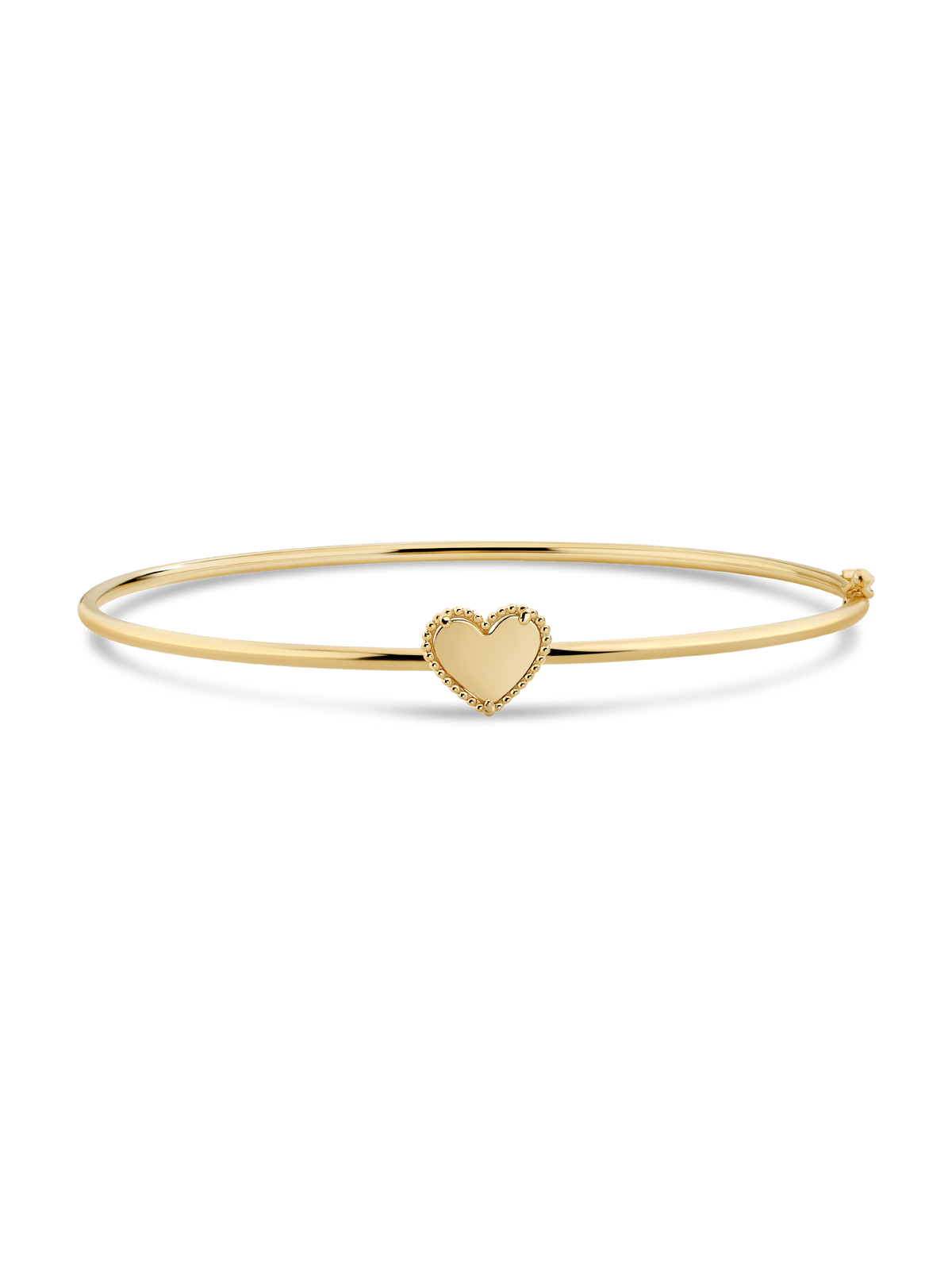 Devata Sweet Heart Bangle Bracelet in 14K Gold
