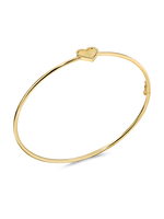 Devata Sweet Heart Bangle Bracelet in 14K Gold