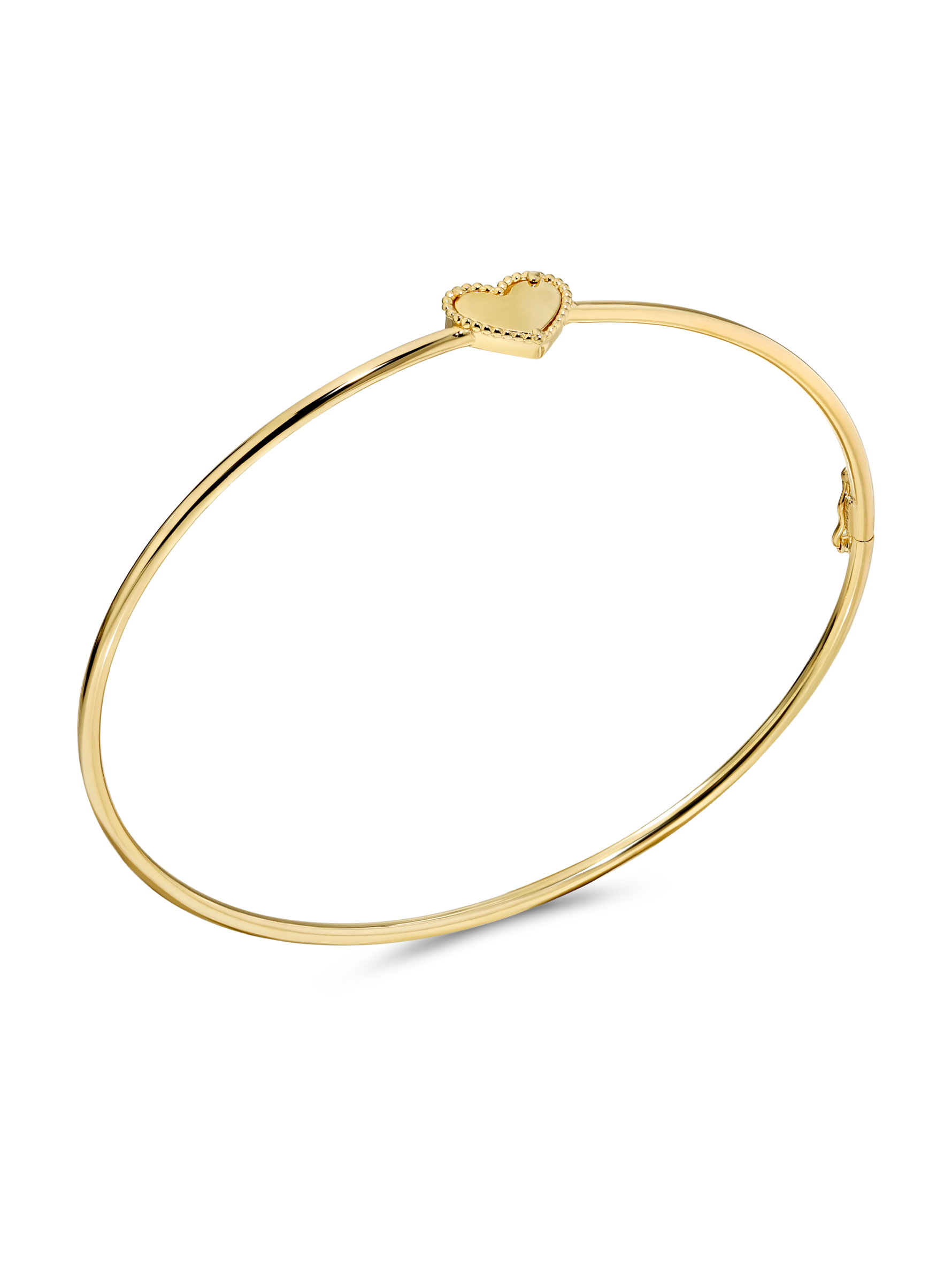 Devata Sweet Heart Bangle Bracelet in 14K Gold