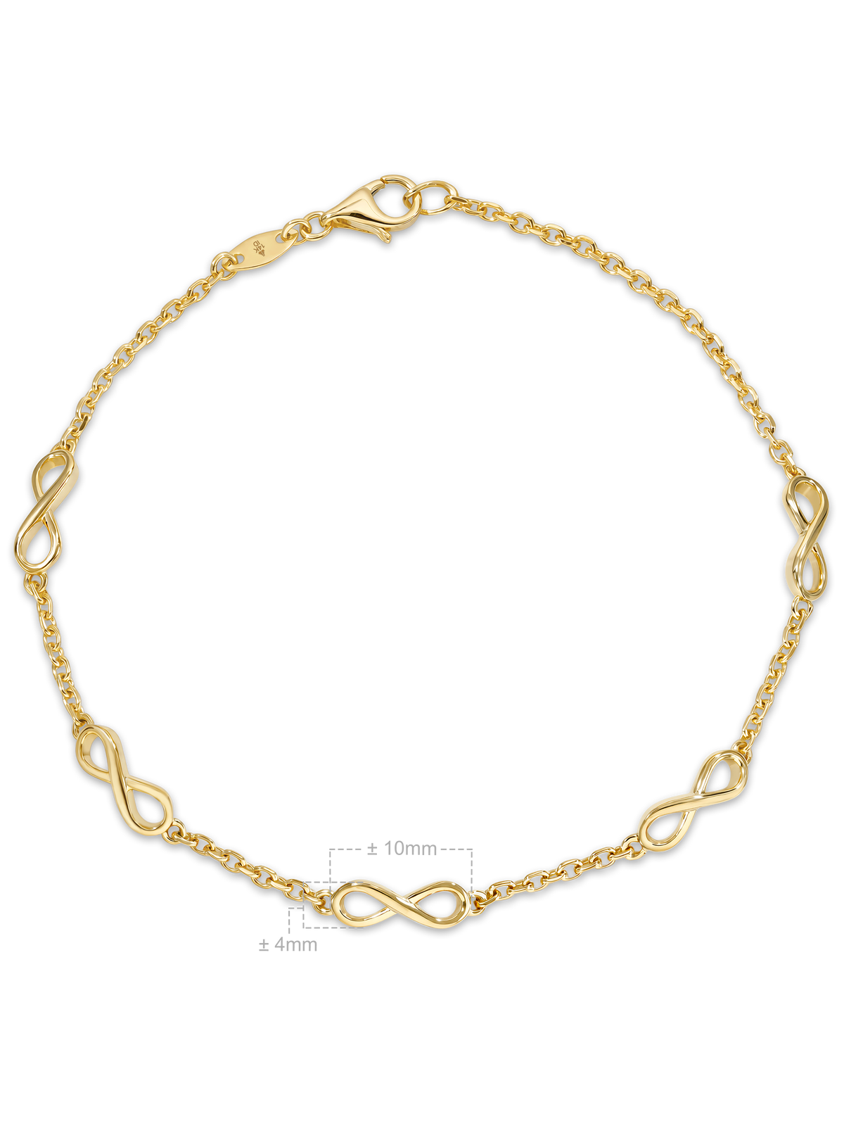 14K Gold Infinity Chain Bracelet