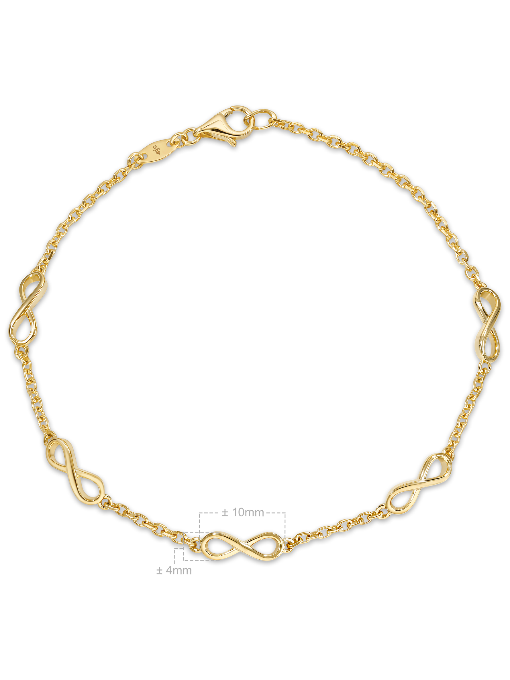 14K Gold Infinity Chain Bracelet