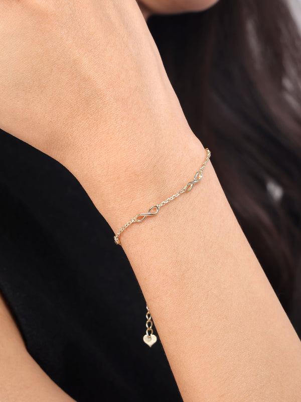 DEVATA Infinity Chain Bracelet 14K Gold