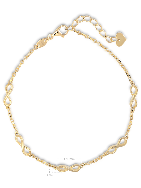 DEVATA Infinity Chain Bracelet 14K Gold