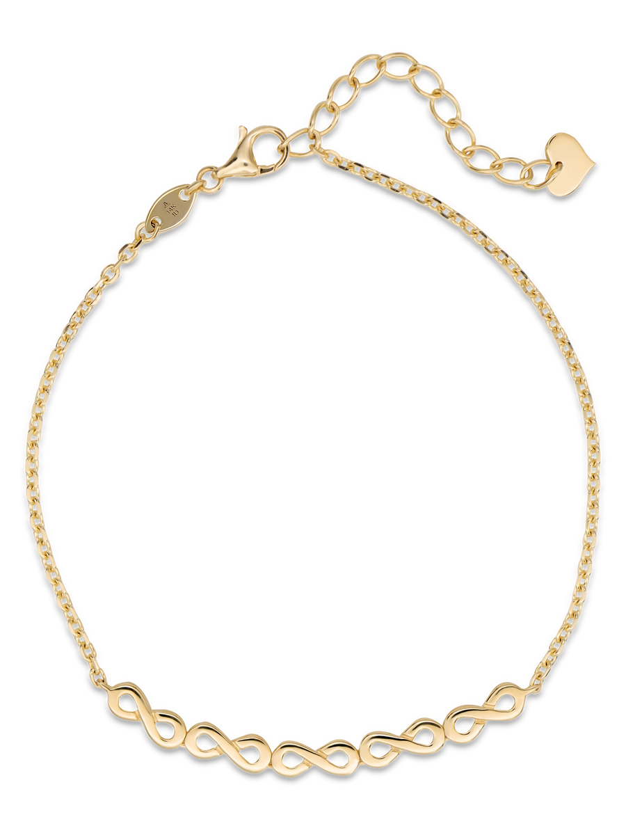 14K Gold Infinity Chain Bracelet