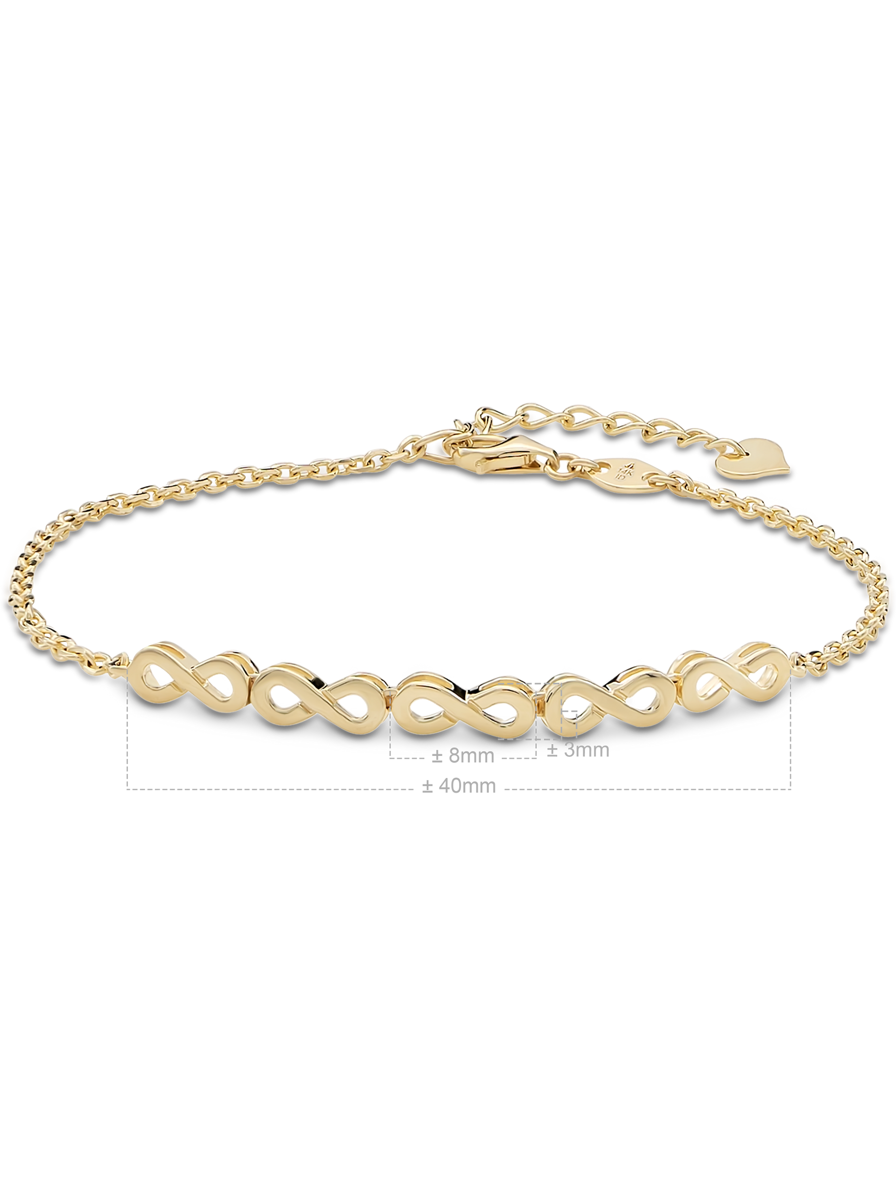 DEVATA Infinity Chain Bracelet 14K Gold