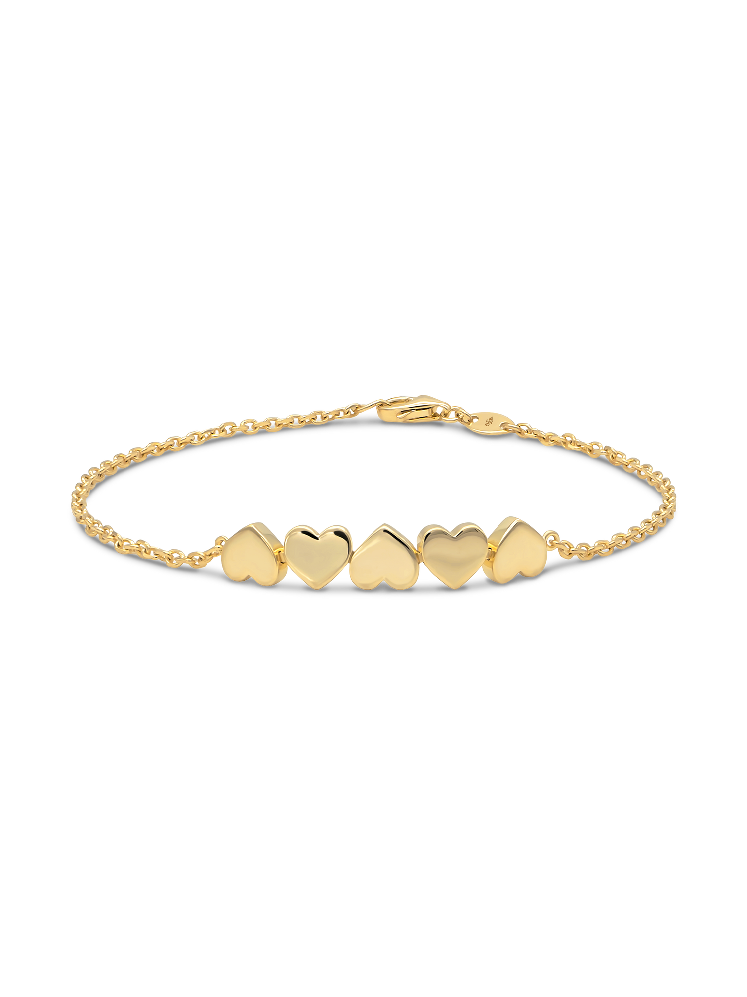 14K Gold Sweet Heart Chain Bracelet