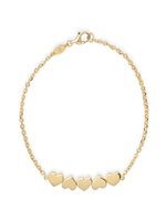 14K Gold Sweet Heart Chain Bracelet
