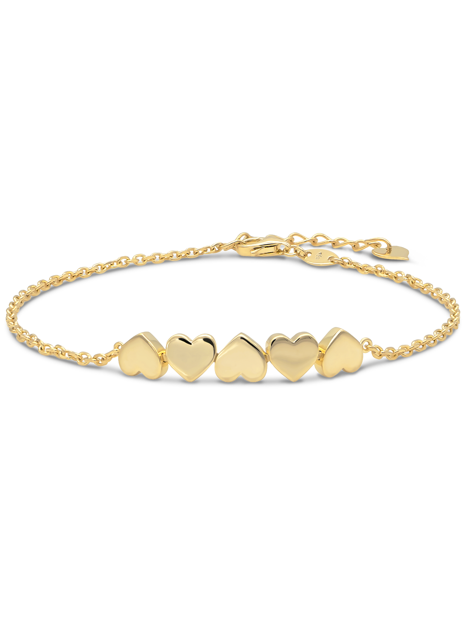 DEVATA Sweet Heart Chain Bracelet 14K Gold