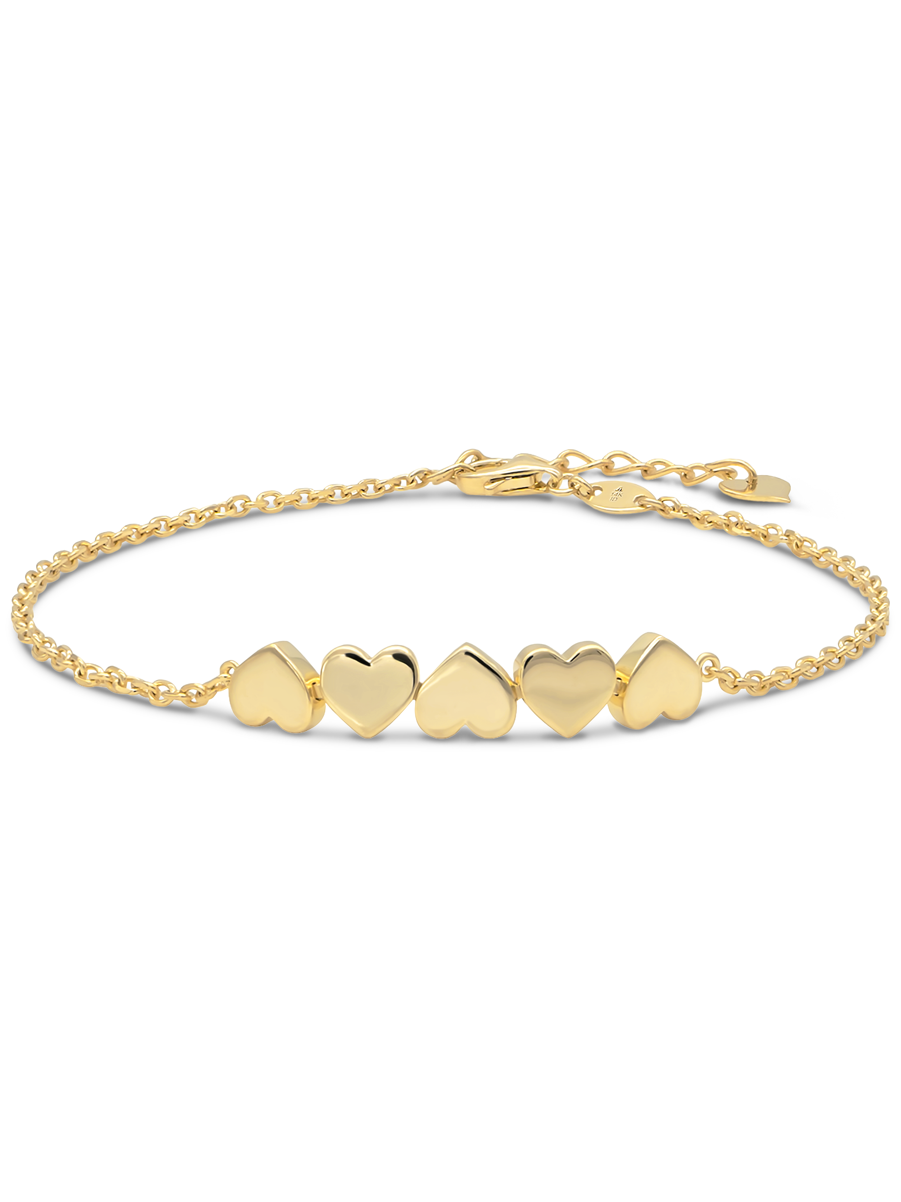 DEVATA Sweet Heart Chain Bracelet 14K Gold