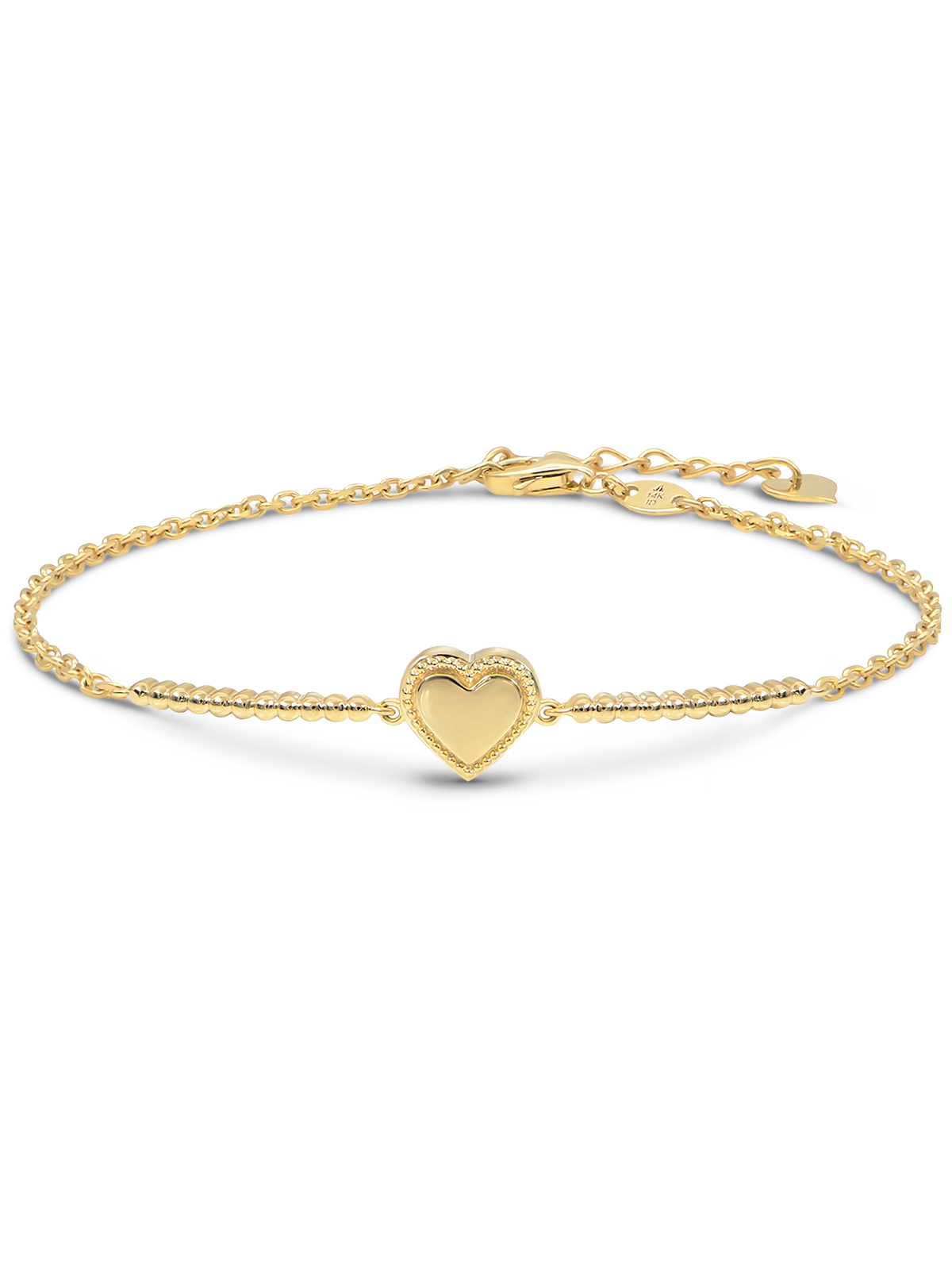 DEVATA Gold Sweet Heart Chain Bracelet
