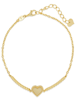 DEVATA Gold Sweet Heart Chain Bracelet