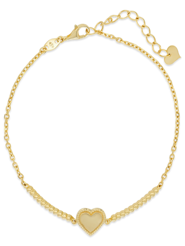 DEVATA Gold Sweet Heart Chain Bracelet