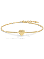 DEVATA Gold Sweet Heart Chain Bracelet