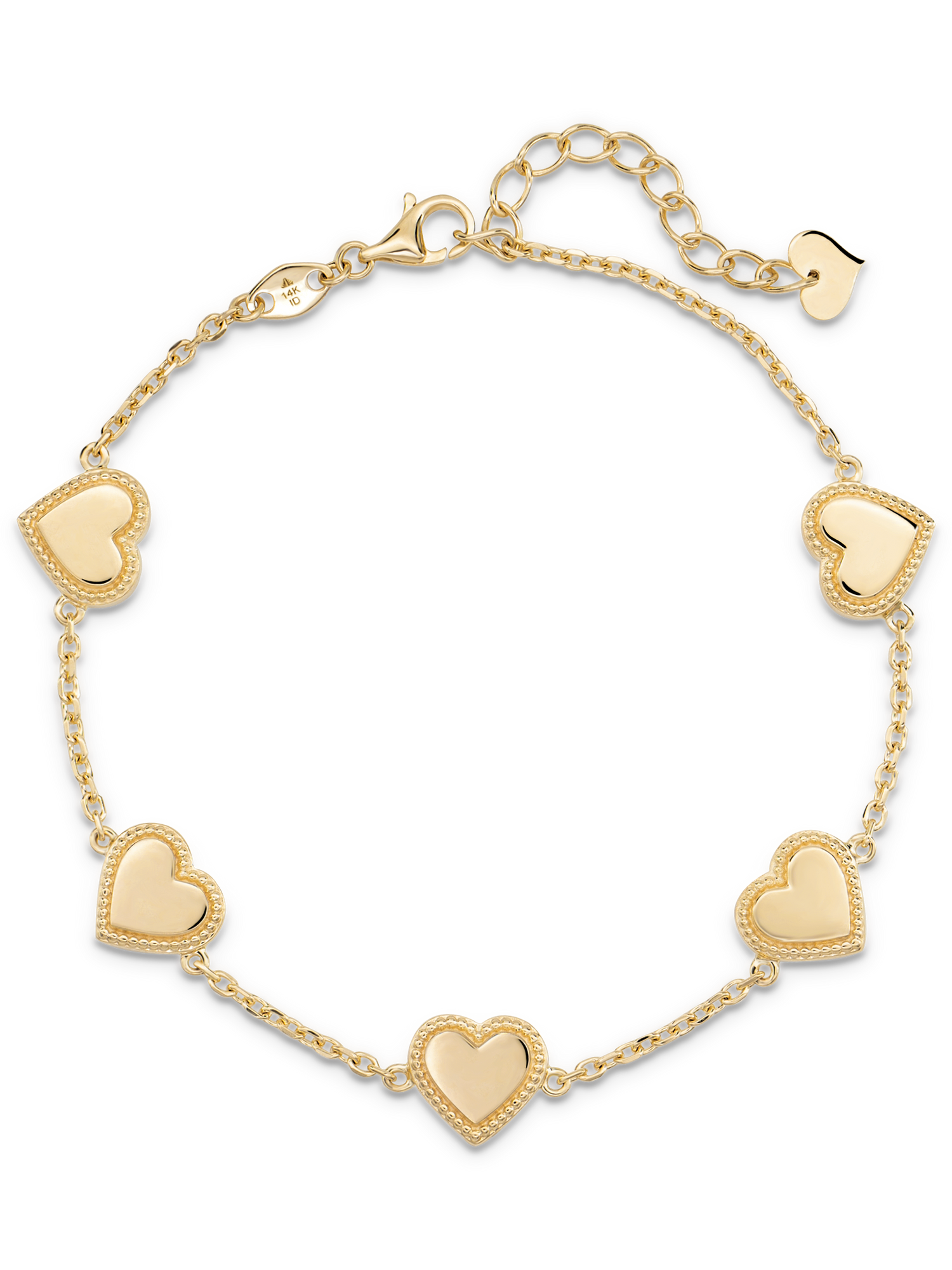 DEVATA Sweet Heart Chain Bracelet 14K Gold