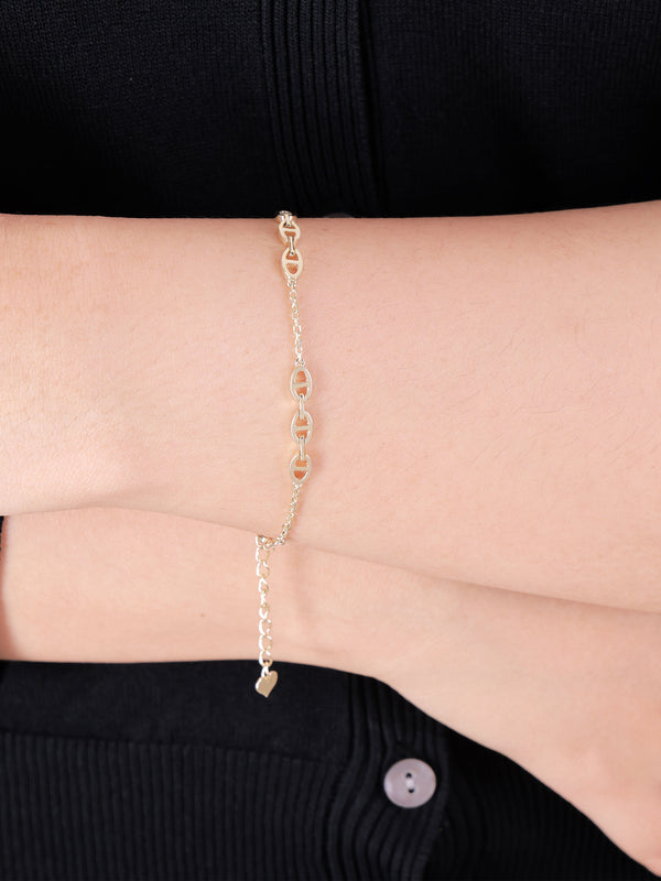 DEVATA 14K Gold Valentino Chain Bracelet