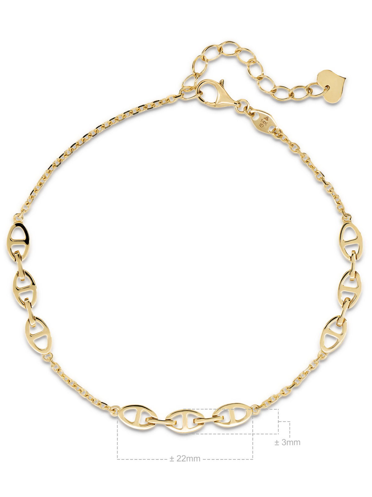 DEVATA 14K Gold Valentino Chain Bracelet