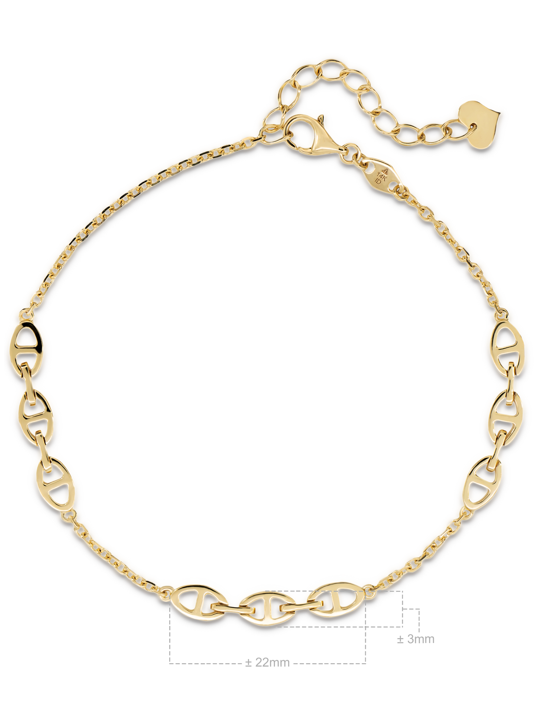DEVATA 14K Gold Valentino Chain Bracelet