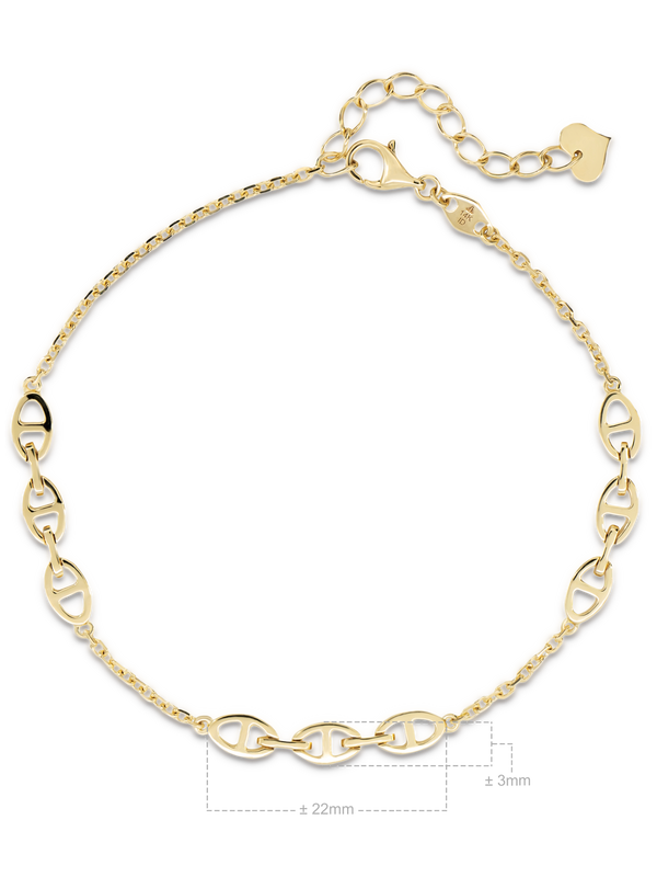 DEVATA 14K Gold Valentino Chain Bracelet