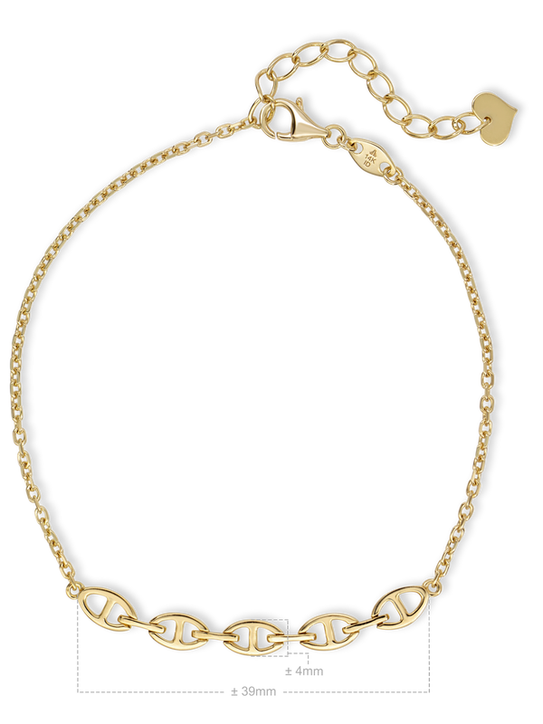 14K Gold Valentino Chain Bracelet