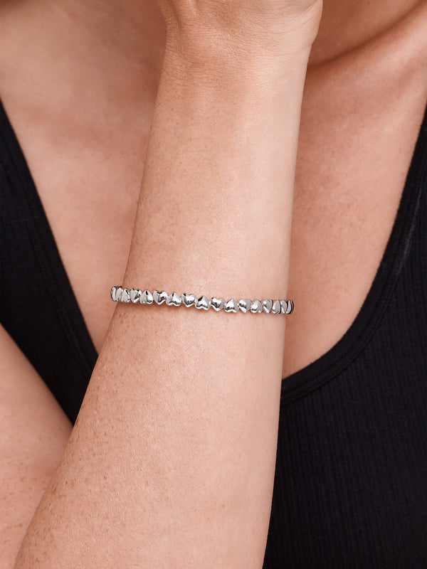 Sweet Heart Eternity Bangle Bracelet