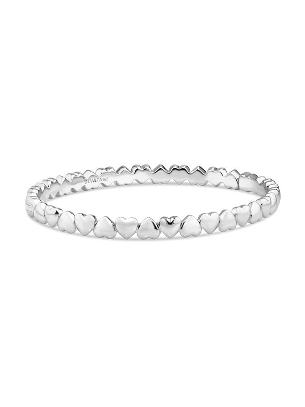 Sweet Heart Eternity Bangle Bracelet