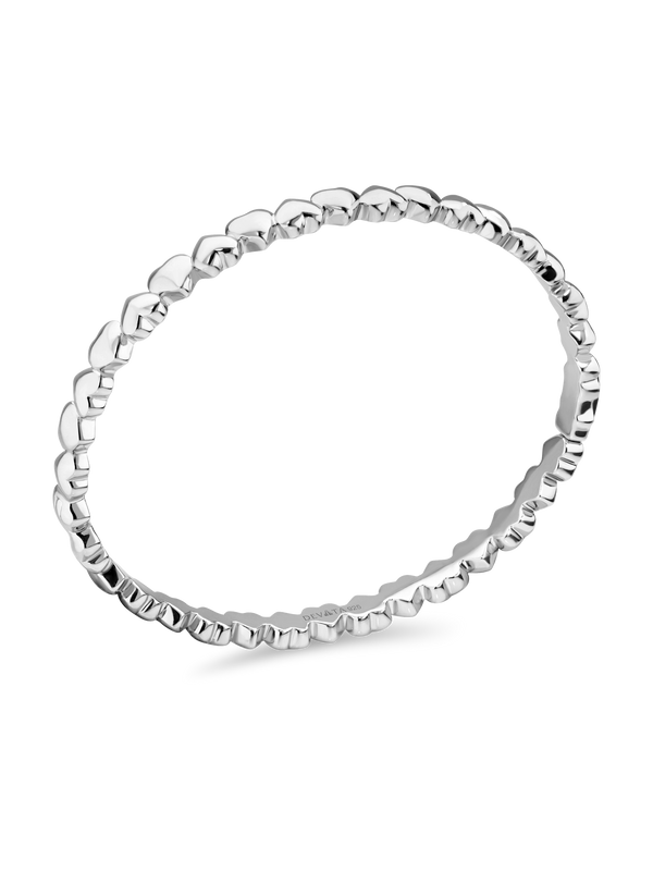 Sweet Heart Eternity Bangle Bracelet