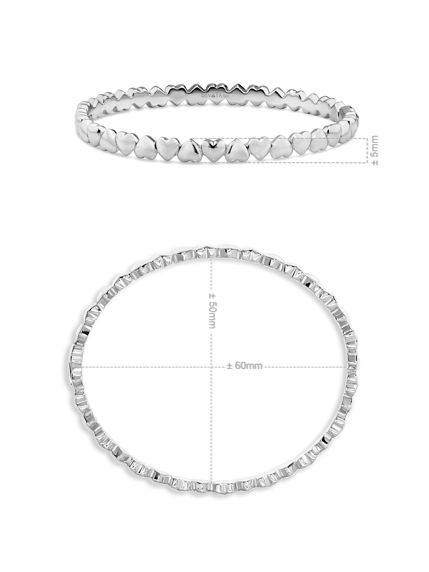 Sweet Heart Bangle Bracelet