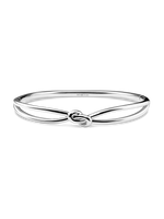 Love Knot Bangle Bracelet in Rhodium Plated Sterling Silver